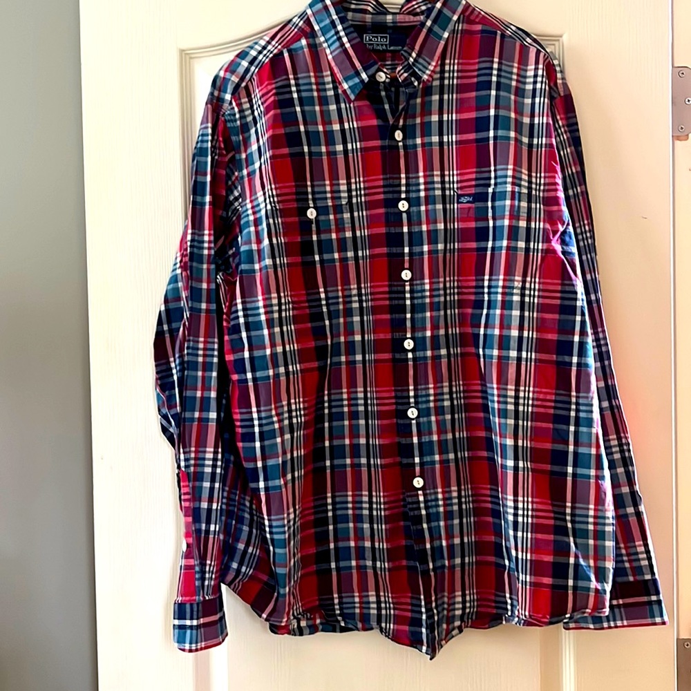 Mens 2x Ralph, Lauren polo plaid button down